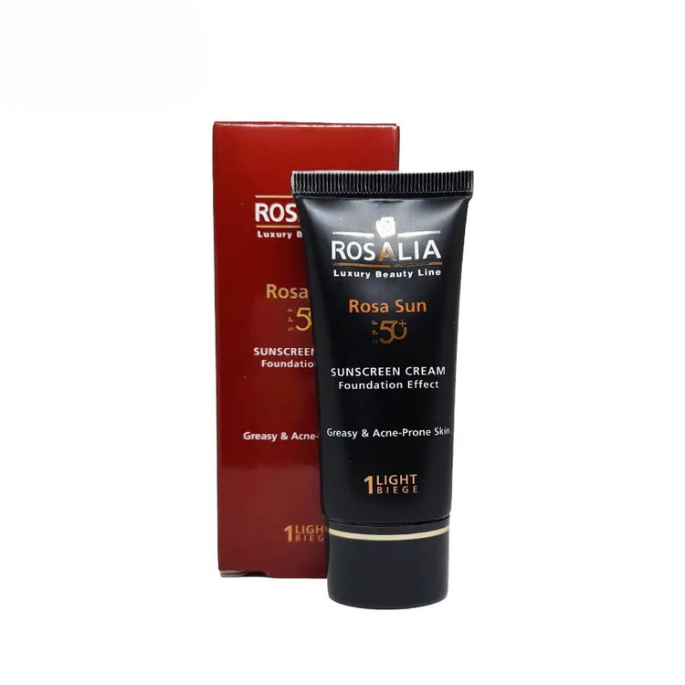 ضد آفتاب رنگی رزالیا مناسب پوست چرب مدل رزا سان SPF 50 حجم 40ml