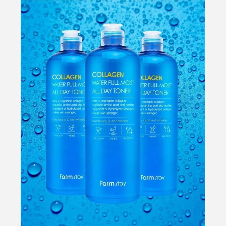 تونر کلاژن فارم استی مدل water full moist حجم 500 میلی لیتر